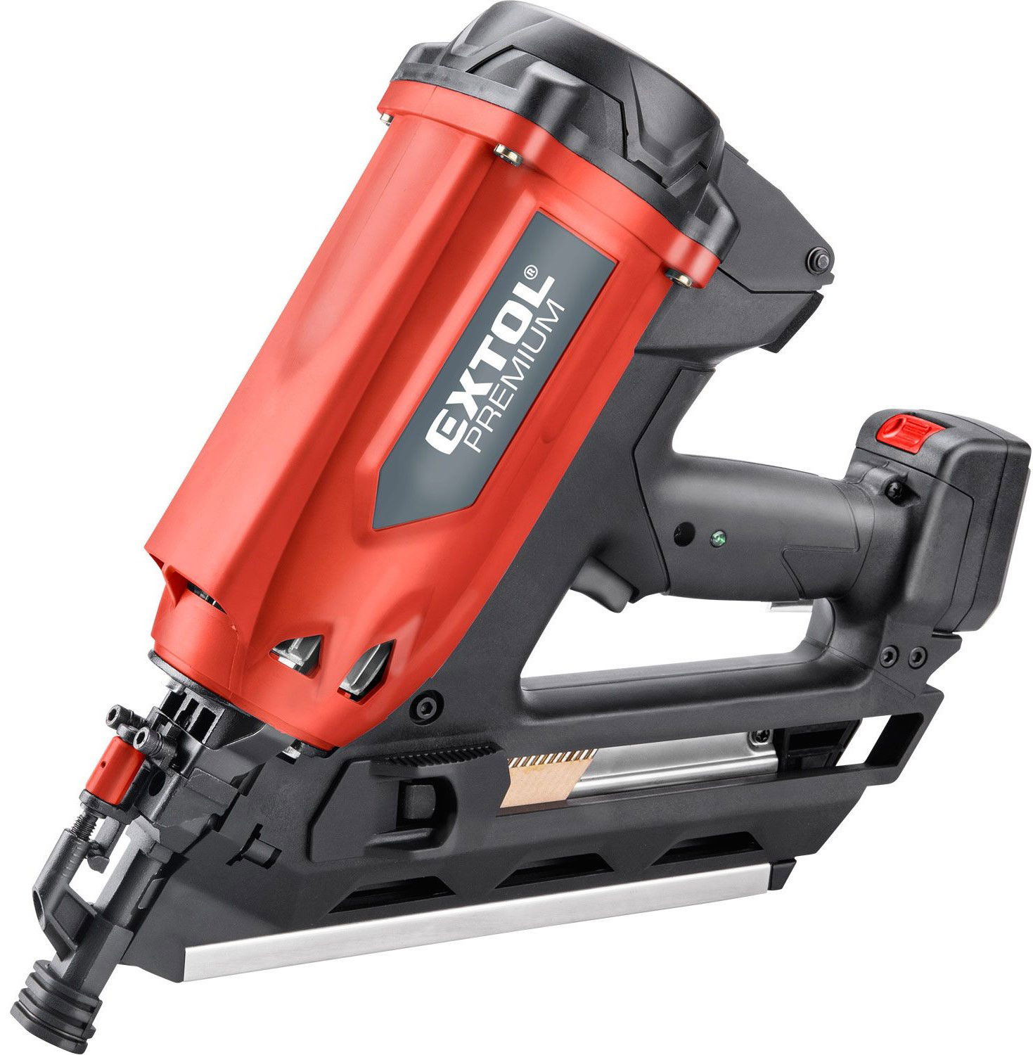 Extol 8894580 akkumulátoros gázpatronos szegbelövő (2 x 1.5 Ah Li-ion akkuval, kofferben) termék fő termékképe