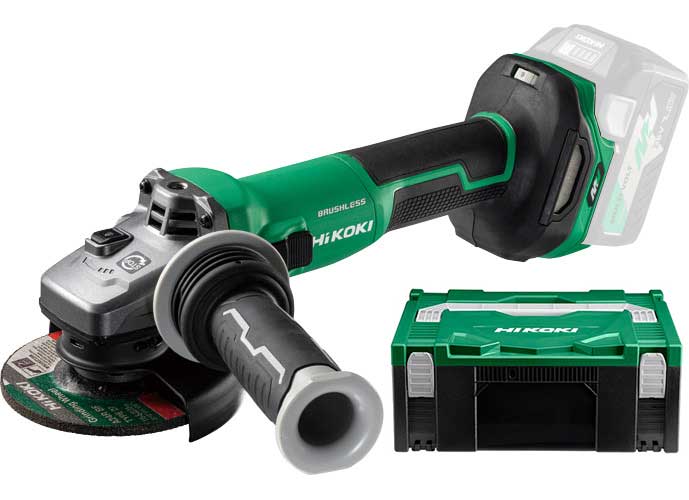 HiKoki G3612DVE-W2Z MULTI VOLT akkus sarokcsiszoló (akku és töltő nélkül, Hitbox kofferben) termék fő termékképe