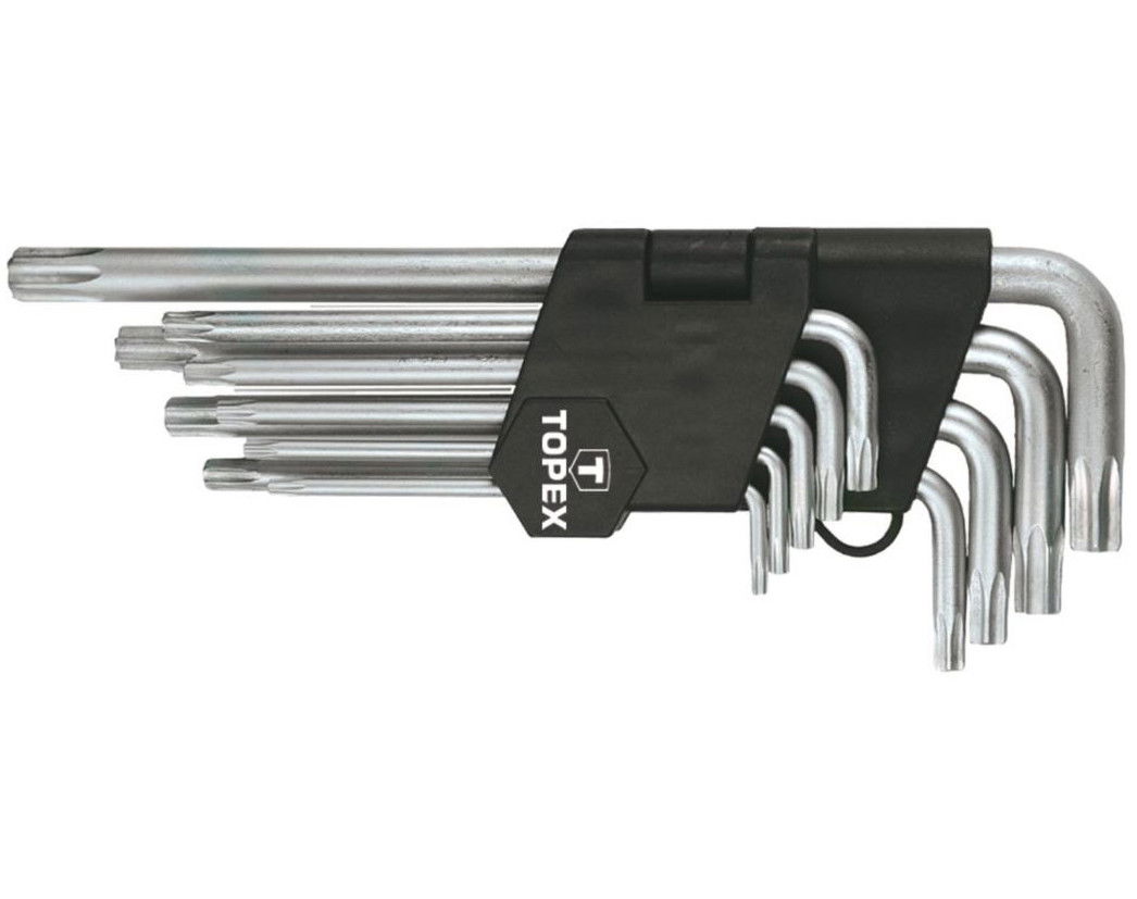 Topex 35D961 hosszú torxkulcs készlet, CrV acél, 9 részes termék fő termékképe