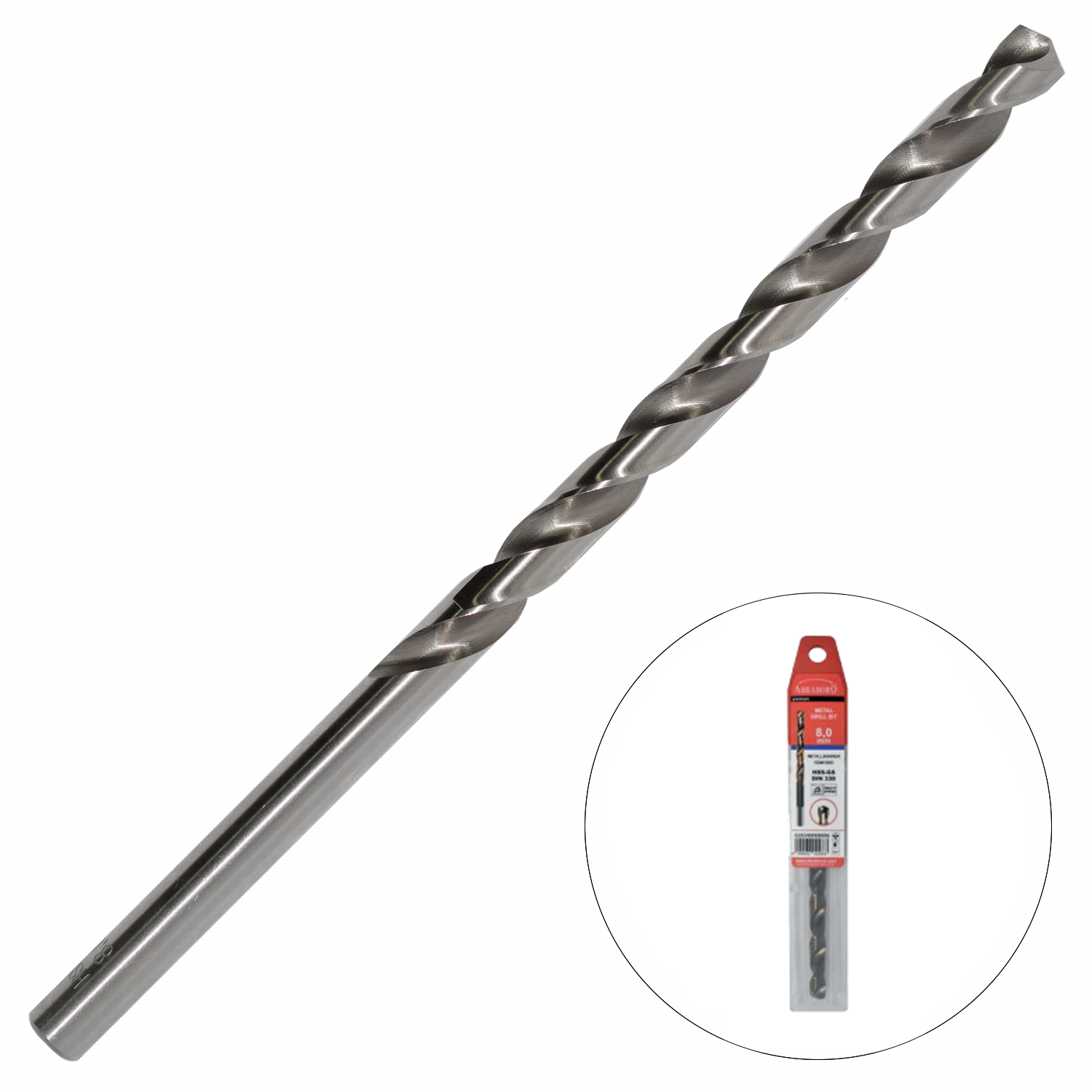 Abraboro 13 x 205 / 134 mm HSS-GS hosszú hengeres szárú fémcsigafúró, EV-Pack termék fő termékképe