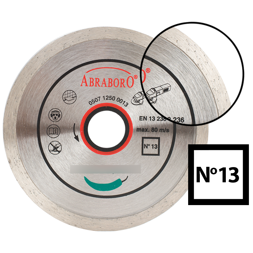 Abraboro 115 x 22.23 mm No.13 csempevágó, 6 db/csomag termék fő termékképe