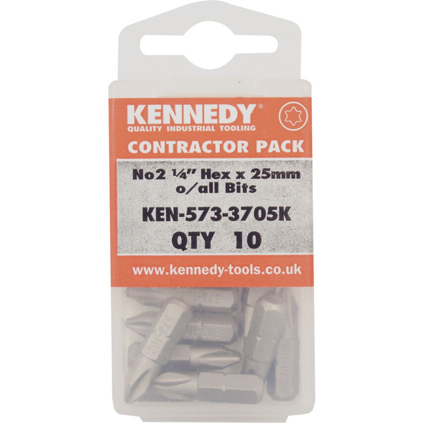 KENNEDY TX20 Torx csavarhúzó bit 1/4" hatszög illesztéssel, 25 mm, 10 db/csomag termék fő termékképe