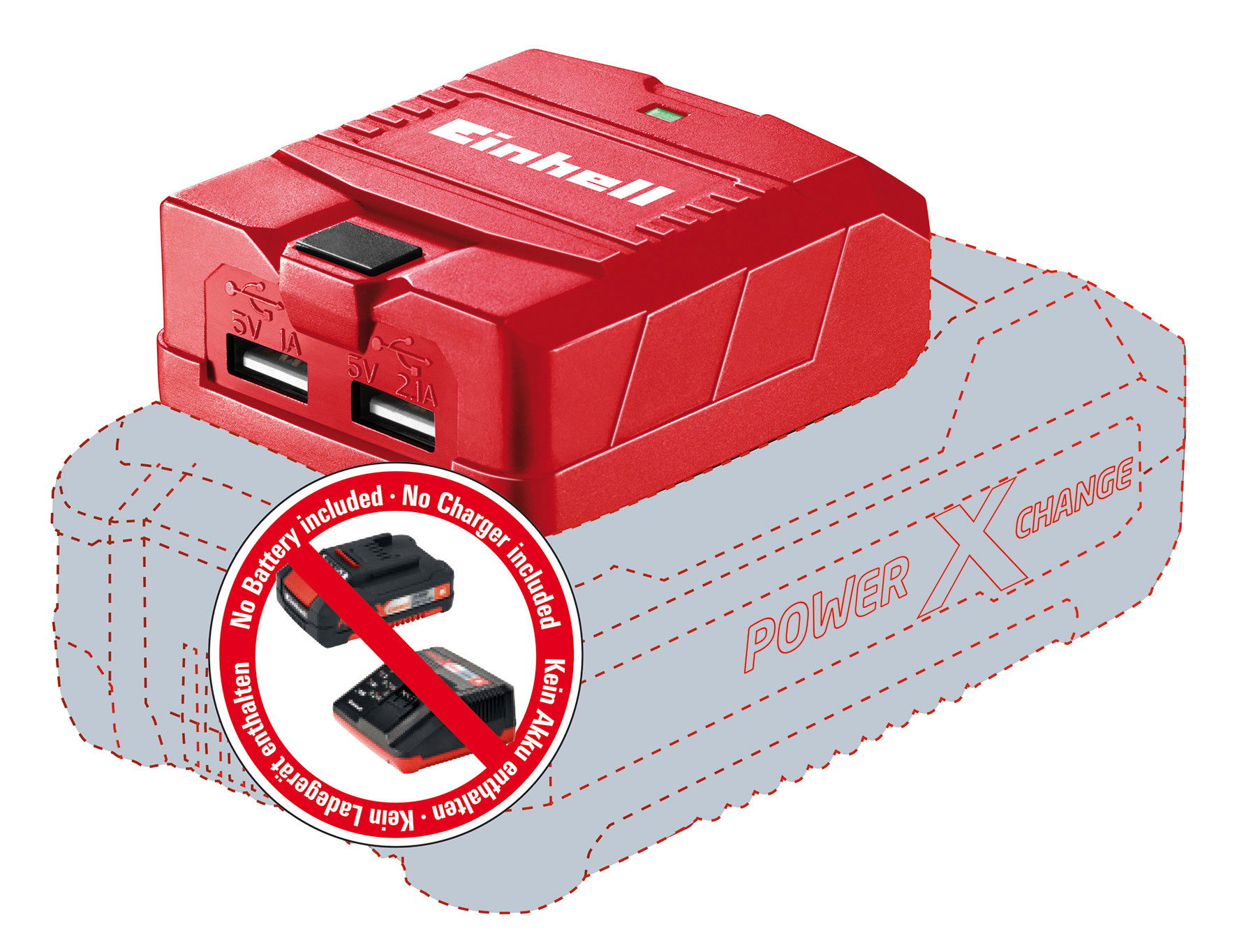 EINHELL TC-CP 18 Li USB - Solo akku adapter (akku nélkül) termék fő termékképe