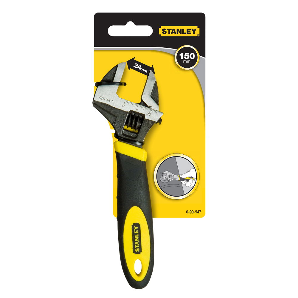 Stanley 0-90-947 MAXSTEEL állítható csavarkulcs, 24/150 mm (bliszteres) termék fő termékképe