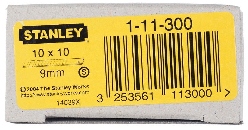 Stanley 1-11-300 tördelhető penge 9 mm, 100 db/csomag termék fő termékképe