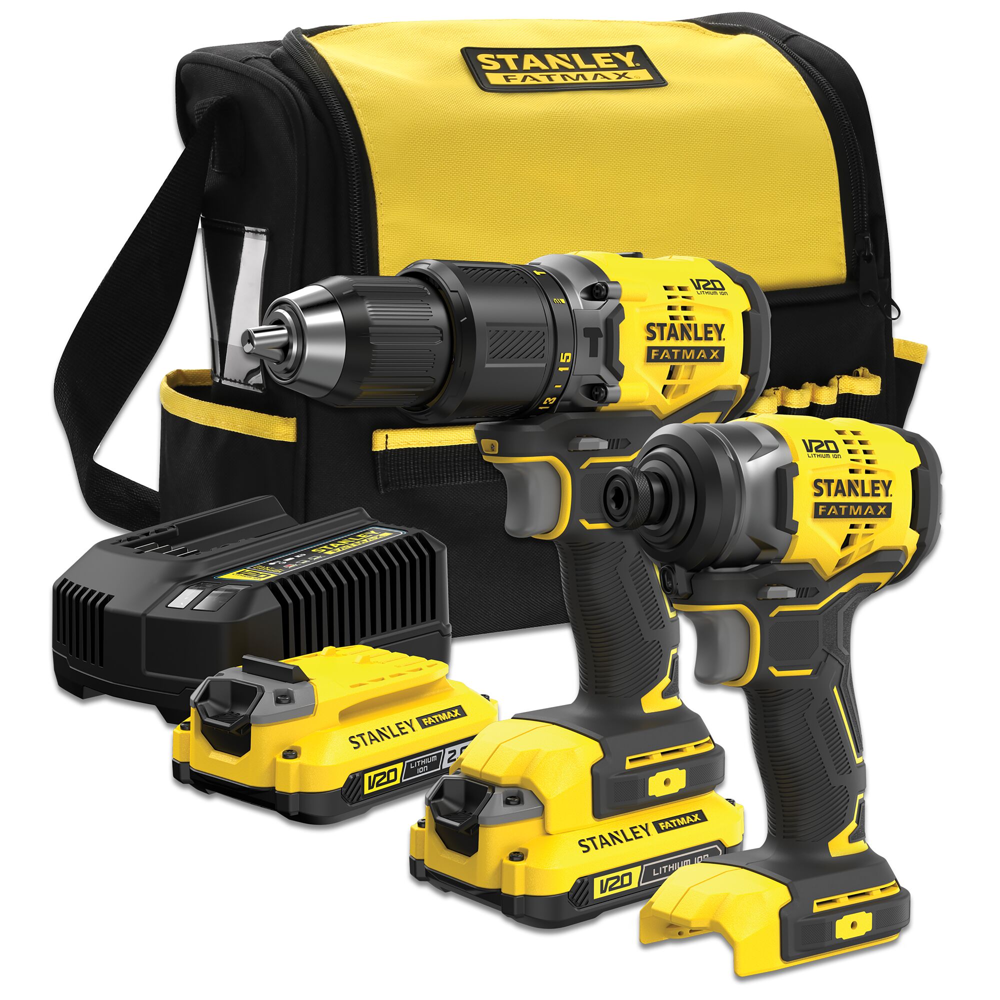 Stanley SFMCK461D2S FATMAX® 18 V COMBO akkus gépcsomag (2 x 2.0 Ah Li-ion akkuval, szerszámtáskában) termék fő termékképe