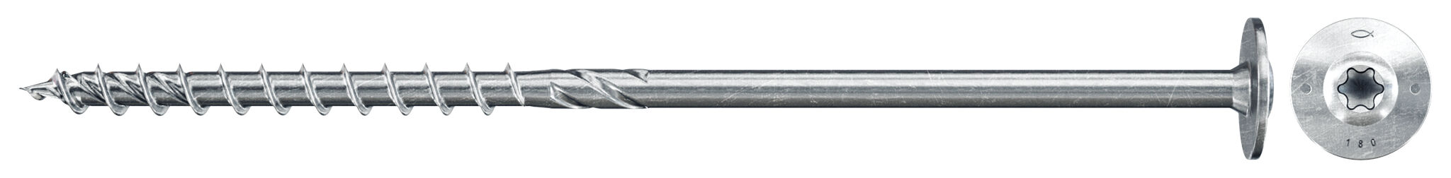 Fischer PowerFast FPF II WTP 8.0 x 160 BC 50 lapos fejű, részmenetes szerkezetépítő csavar TX behajtással, 50 db/csomag termék fő termékképe