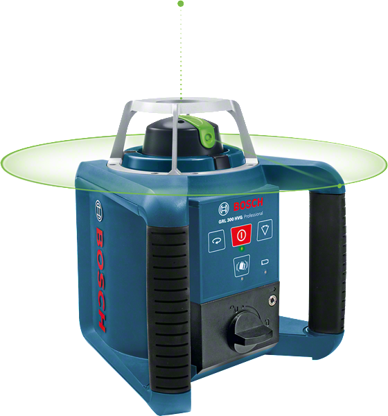 Bosch GRL 300 HVG Set forgólézer zöld sugárral + BT 300 HD állvány + GR 240 mérőléc + WM 4 univerzális tartó termék fő termékképe