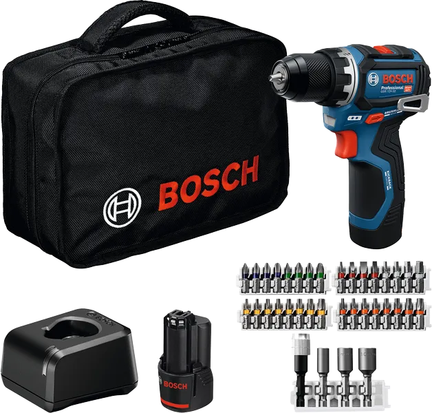 Bosch GSR 12V-32 akkus fúró-csavarozó + 36 részes tartozék (2 x 2.0 Ah Li-ion akkuval, szerszámtáskában) termék fő termékképe