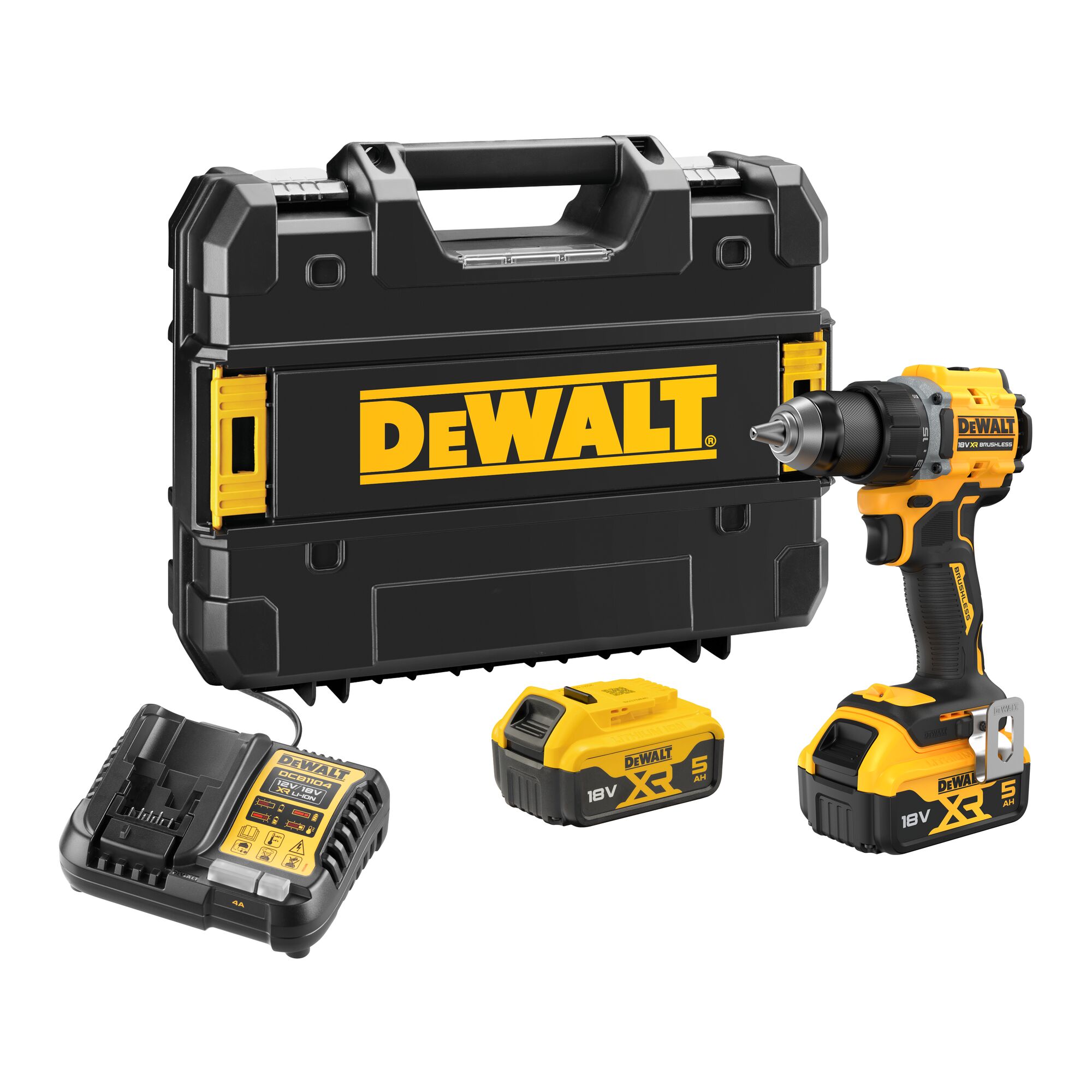Dewalt DCD794P2T akkus fúró-csavarozó (2 x 5.0 Ah Li-ion akkuval, TSTAK kofferben) termék fő termékképe
